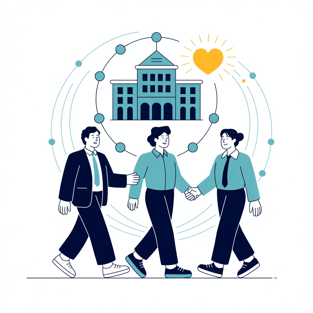 自治体DXコンサルティング - 伴奏型支援のグラレコイラスト