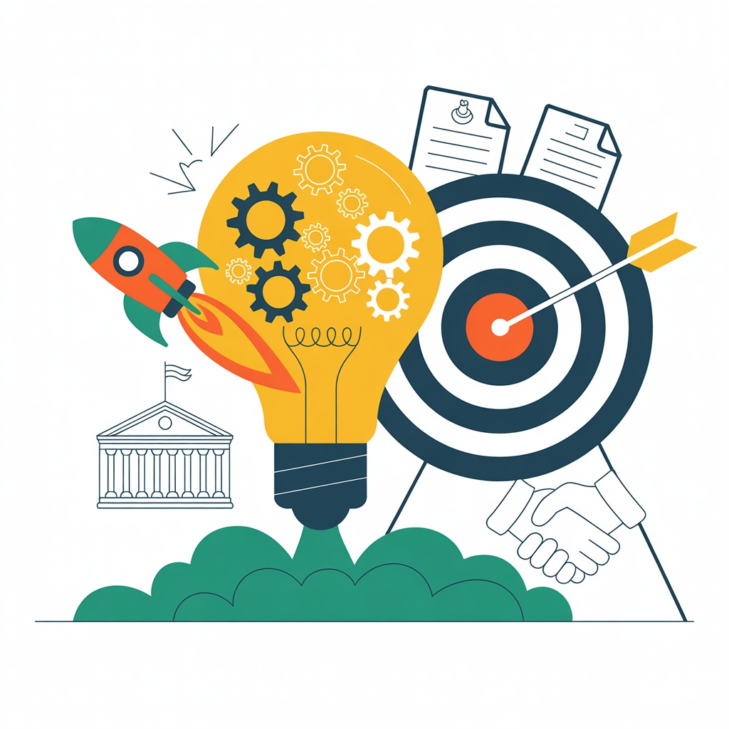 自治体向け新規事業企画・立上げ支援 グラレコイラスト